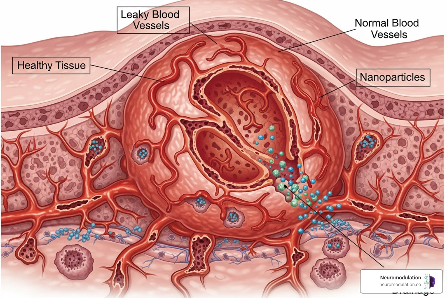 Improved Permeability and Retention (EPR) effect in a tumor - targeted drug delivery system