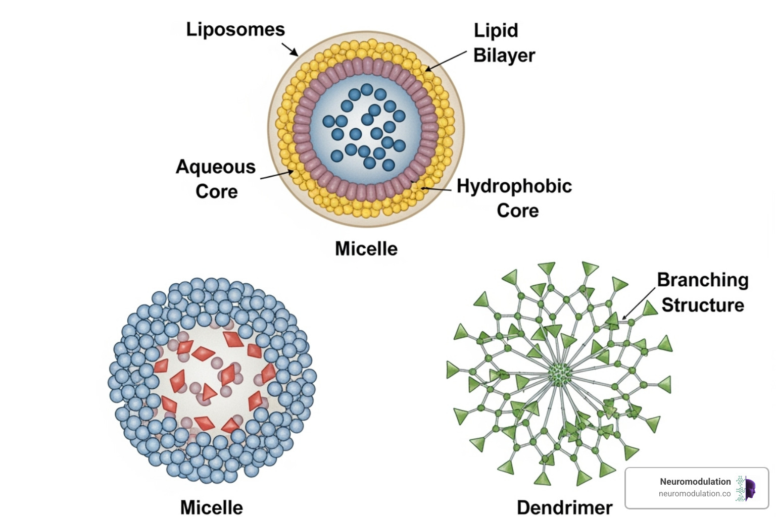Various types of nanocarriers like liposomes, micelles, and dendrimers - targeted drug delivery system