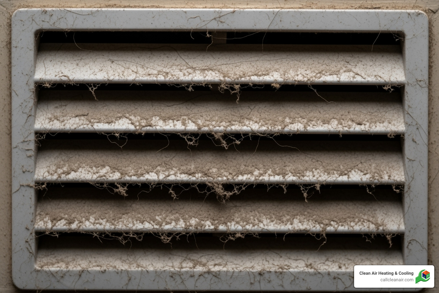 excessive dust visible on a vent grille - what is air duct cleaning