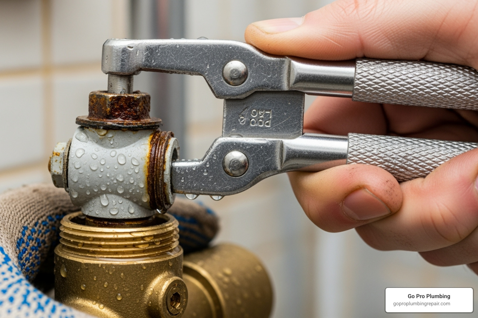 cartridge puller tool being used to remove a stuck cartridge - Shower cartridge replacement