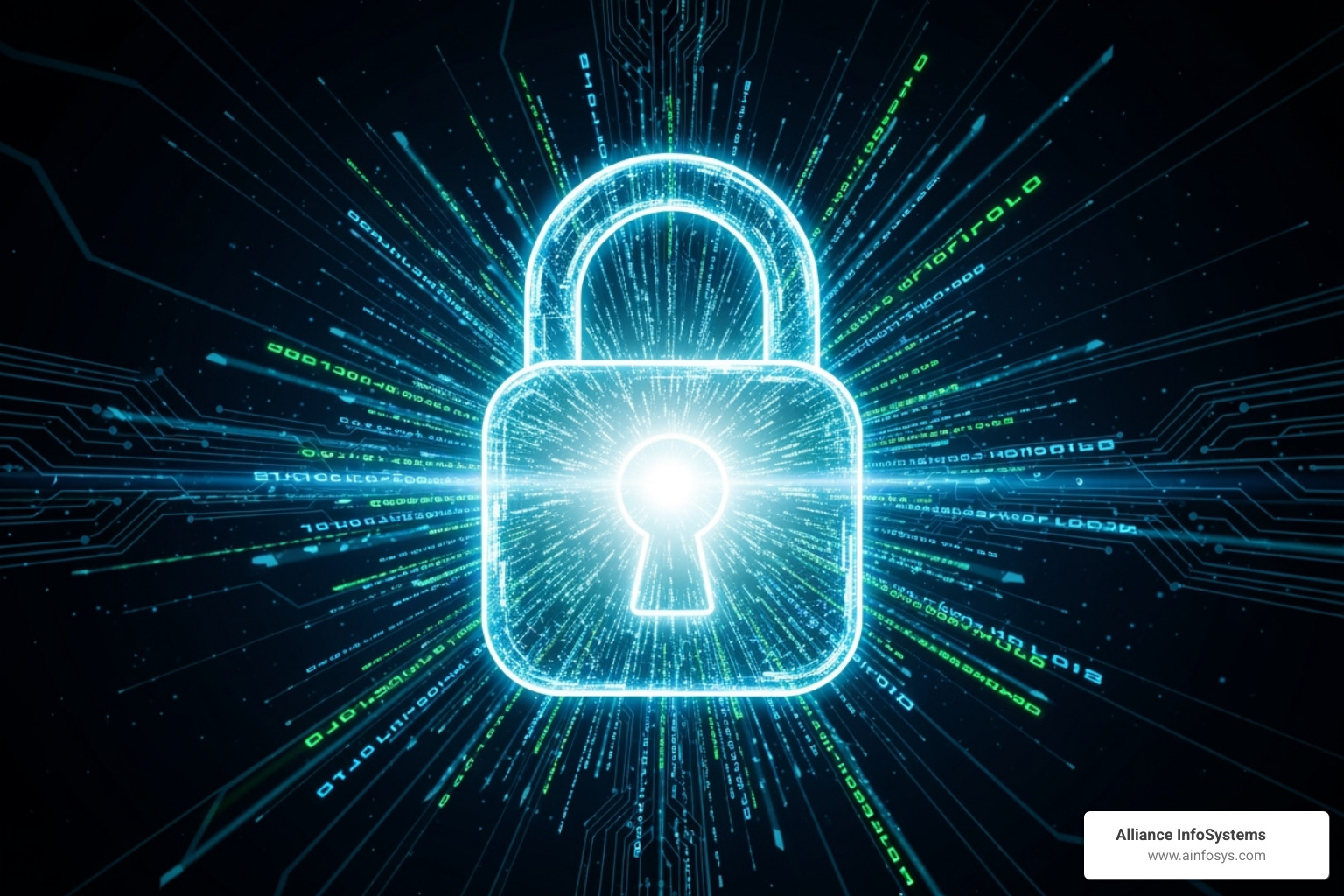 Digital lock symbolizing data encryption - linux server backup best practices