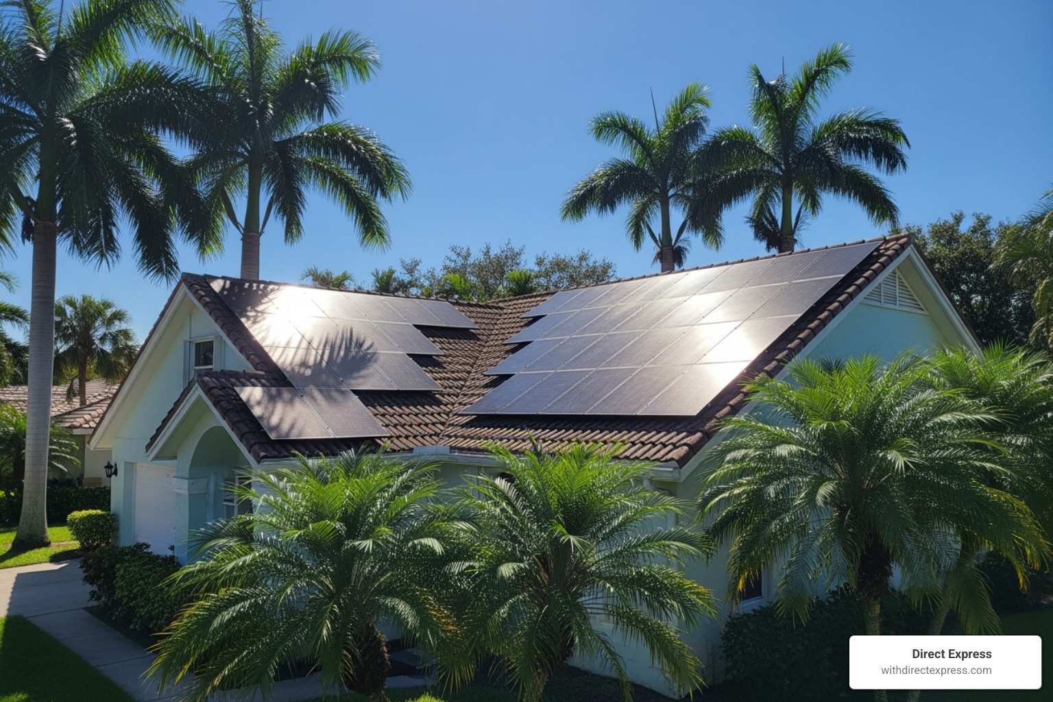 solar panels on a Florida roof - Florida home improvements