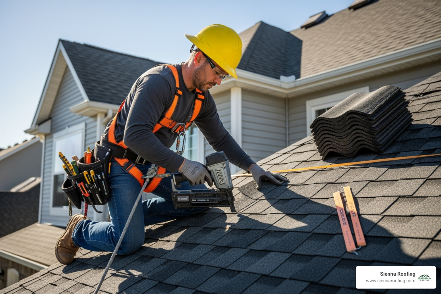 GAF Master Elite certification badge, symbolizing high standards for roofing contractors - roofing company in missouri city tx