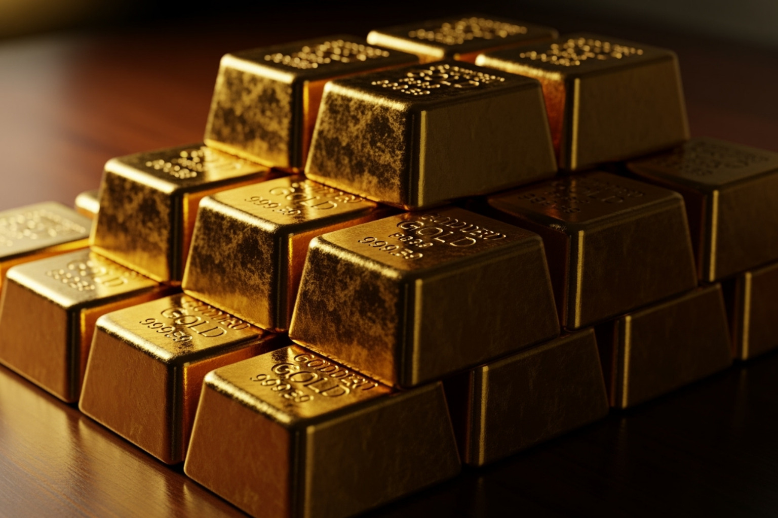 stacked gold bars to represent the Swiss gold industry - tariff news