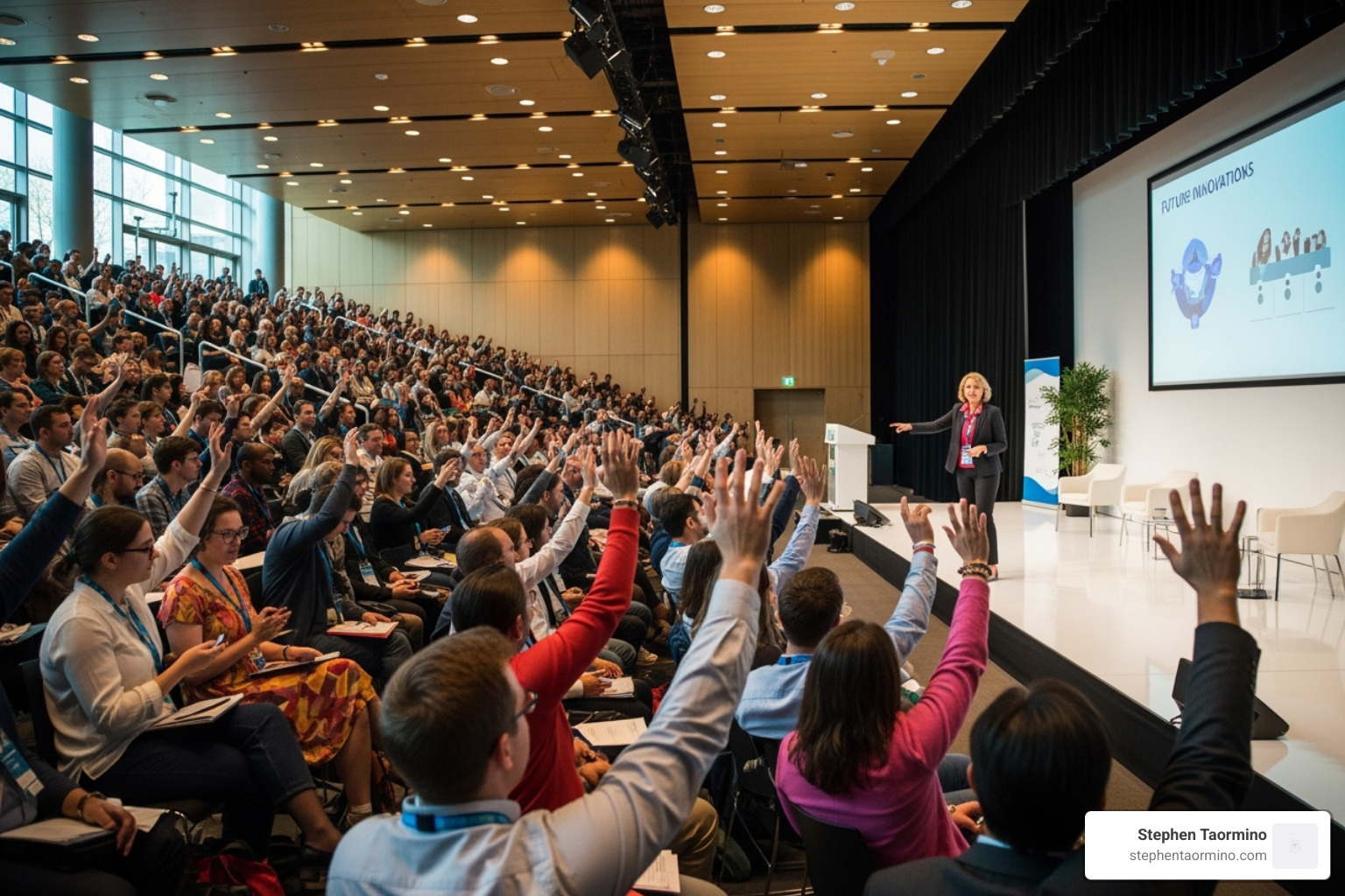 interactive Q&A session with an engaged audience - public speaker