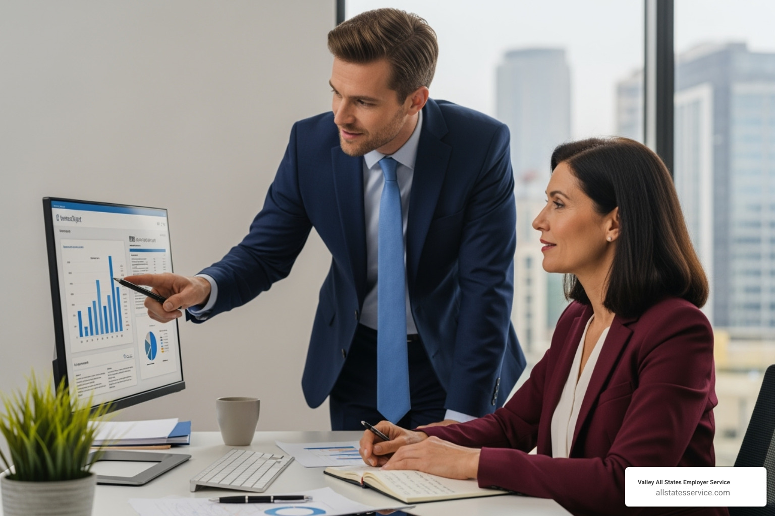 Professional consultant assisting a business owner - E-Verify Lutherville Professional consultant assisting a business owner - E-Verify Lutherville