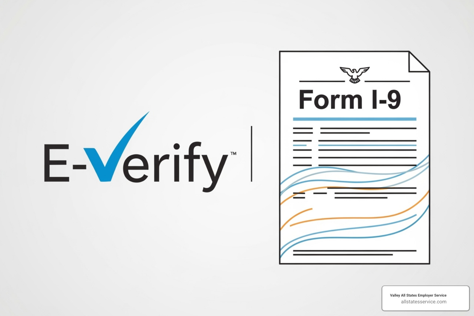 E-Verify logo next to the Form I-9 logo - E-Verify Lutherville E-Verify logo next to the Form I-9 logo - E-Verify Lutherville