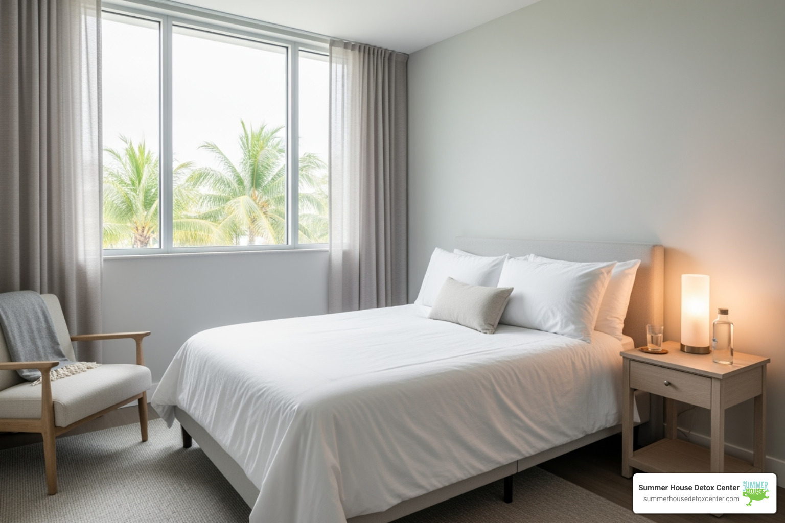 comfortable, private room in a Miami detox facility - detox for heroin