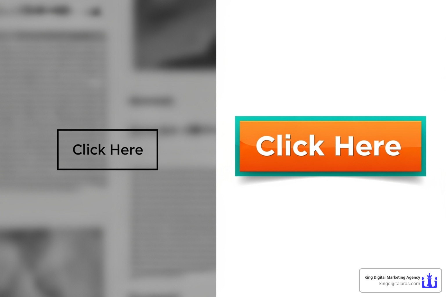 before-and-after of a call-to-action button - what is conversion rate optimisation