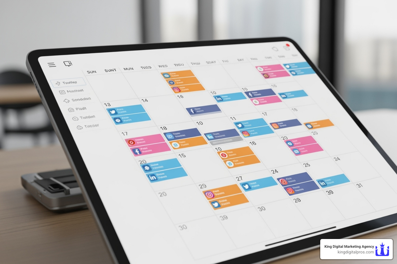 social media content calendar template - Social media for businesses