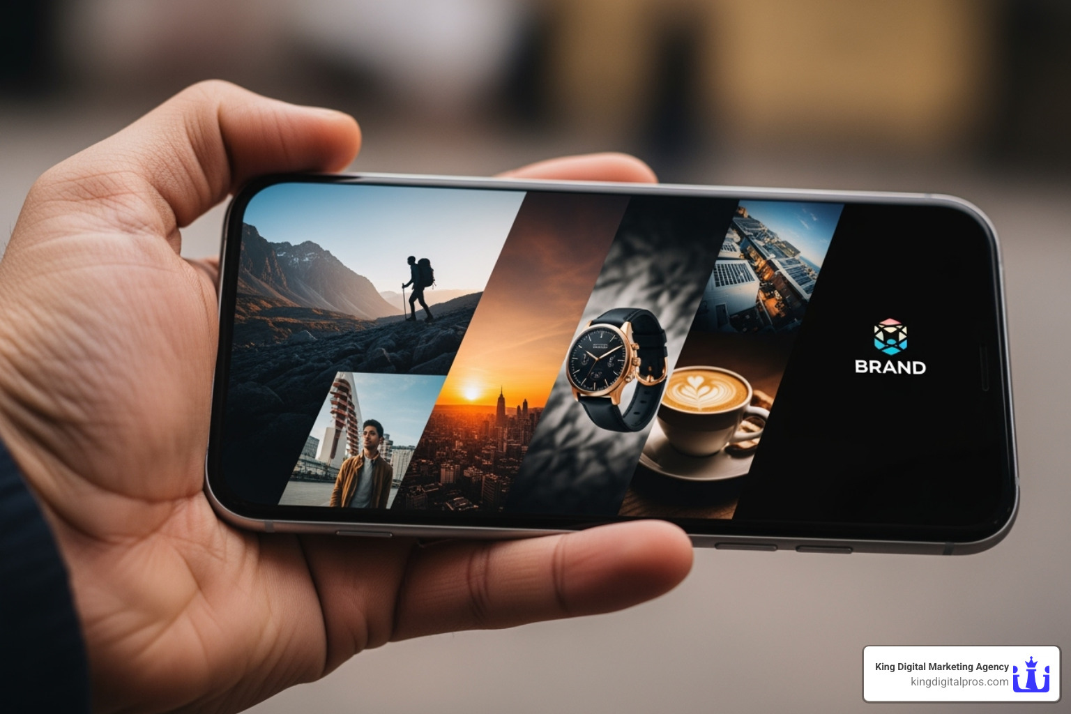 compelling brand video on a smartphone screen - Social media for businesses