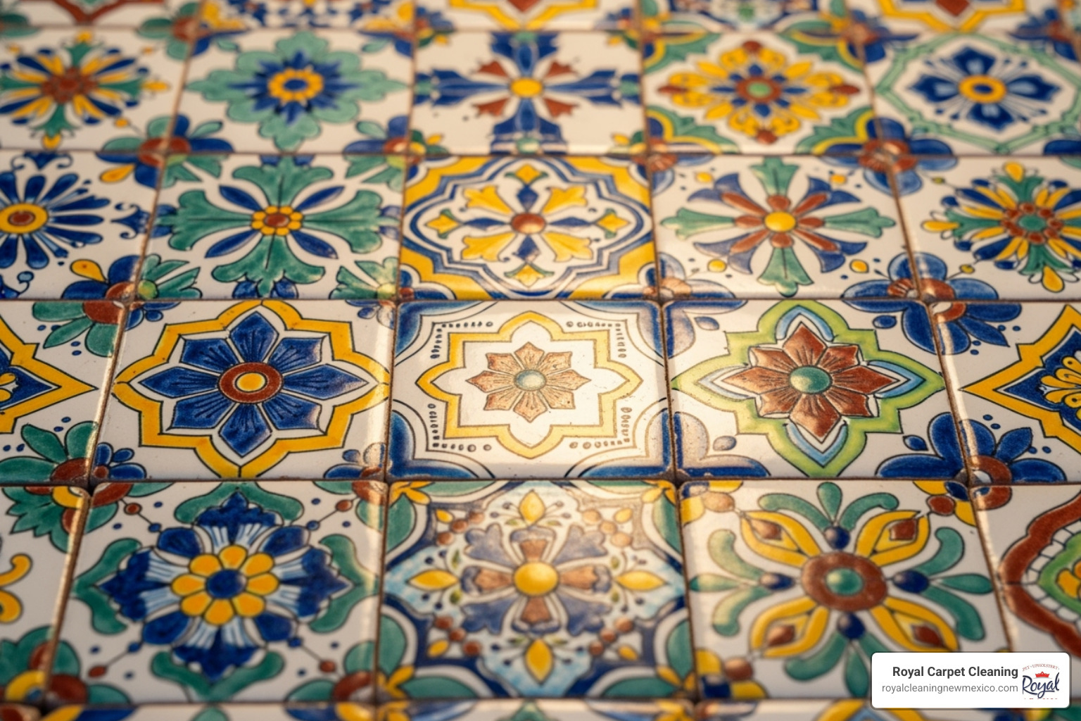 showcasing different intricate Talavera patterns - mexican tile and stone