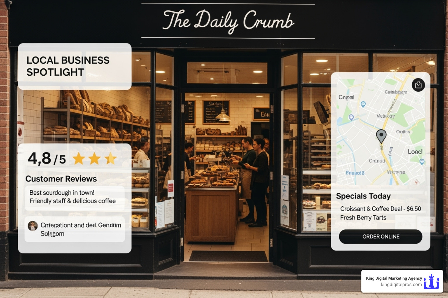 A thriving local business with a digital overlay - small business hosting
