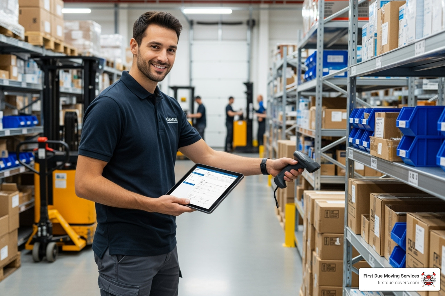 business owner easily managing inventory - flexible warehouse space business owner easily managing inventory - flexible warehouse space