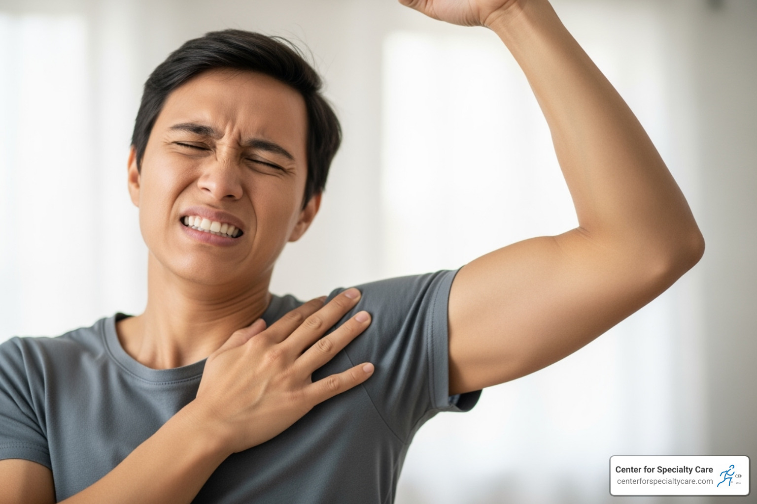 illustrating common symptoms of a rotator cuff tear - rotator cuff tear and treatment