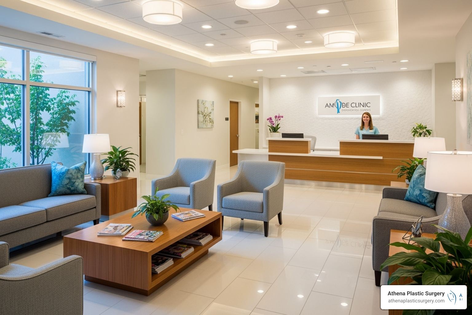 professional and welcoming clinic reception area - laser hair removal stuart