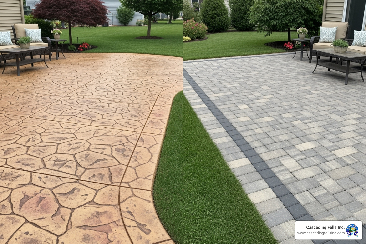 stamped concrete patio vs paver patio - how much does a 20x20 stamped concrete patio cost stamped concrete patio vs paver patio - how much does a 20x20 stamped concrete patio cost