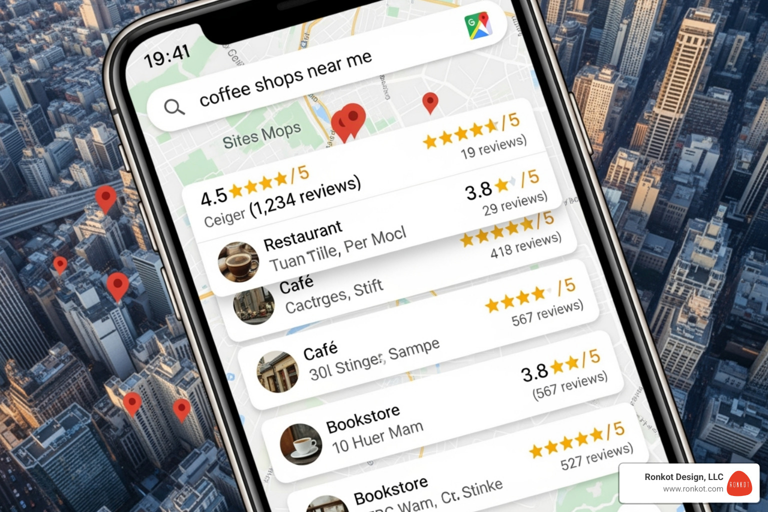Google Maps Local Pack result showing star ratings - local SEO review strategy Google Maps Local Pack result showing star ratings - local SEO review strategy