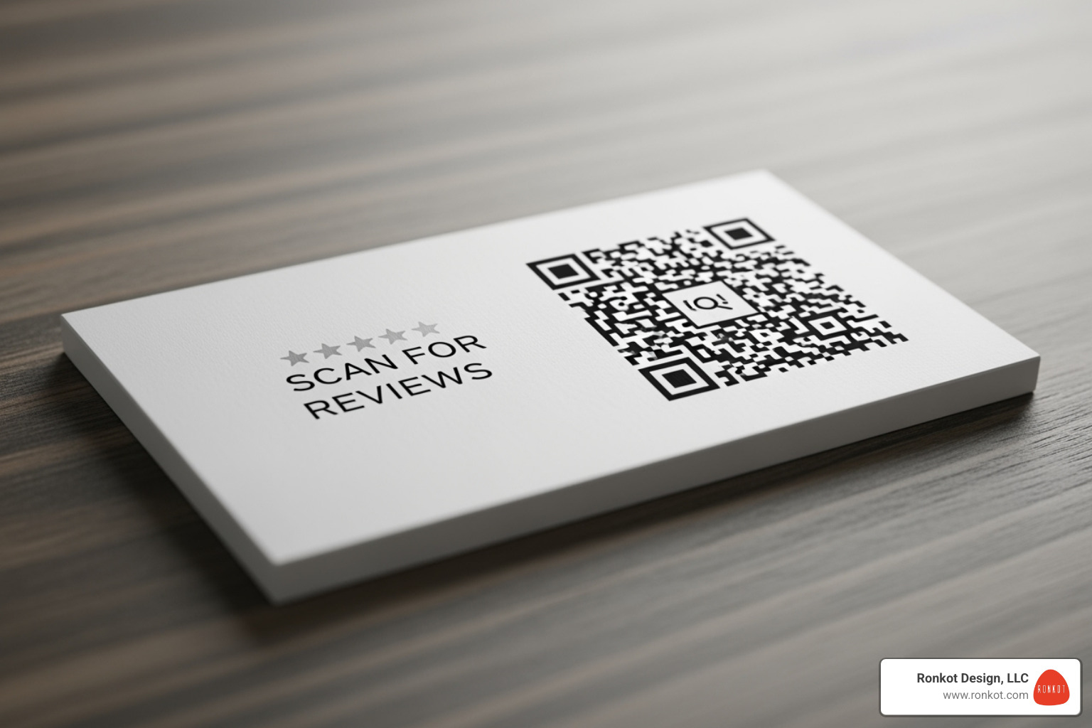 QR code on a business card for reviews - local SEO review strategy QR code on a business card for reviews - local SEO review strategy