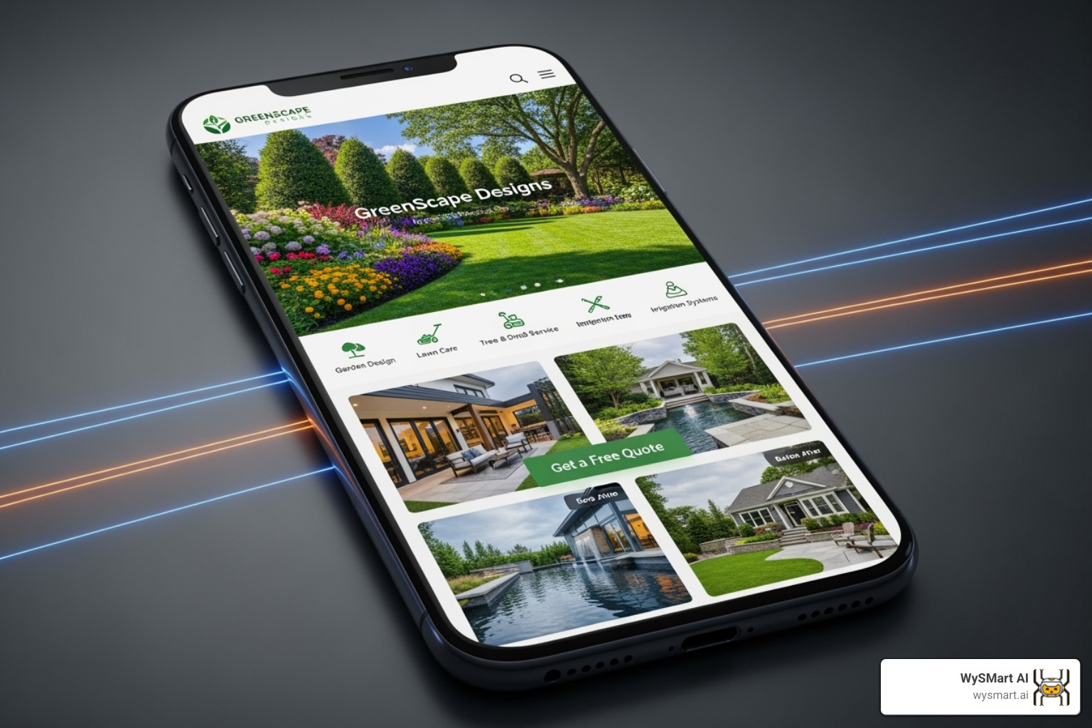 A beautifully designed, mobile-responsive landscaping website homepage. - marketing for landscapers A beautifully designed, mobile-responsive landscaping website homepage. - marketing for landscapers