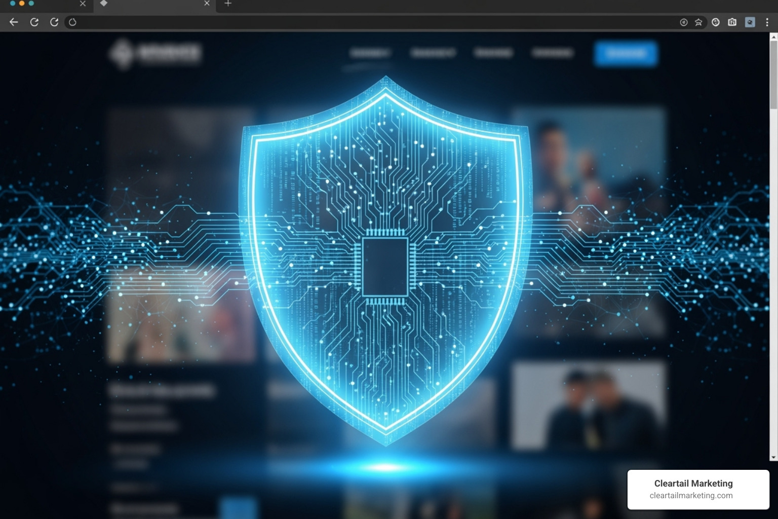 DIGITAL SHIELD PROTECTING A WEBSITE - RELIABLE HOSTING PROVIDERS