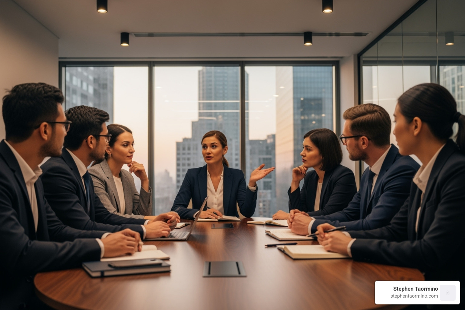 people in a meeting active listening - effective communication skills