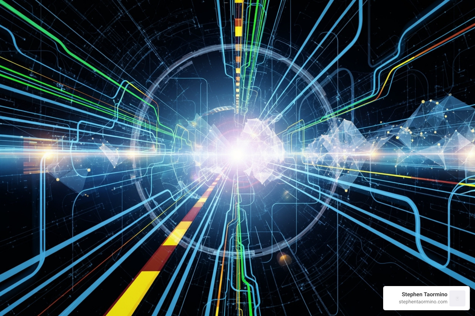 Abstract, AI-generated artwork representing algorithms and data - bestselling author keynote speaker with insights on digital transformation