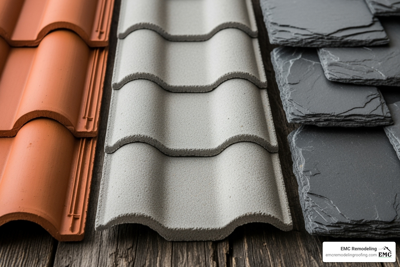 different types of roof tiles (clay, concrete, slate) - roof tile replacement
