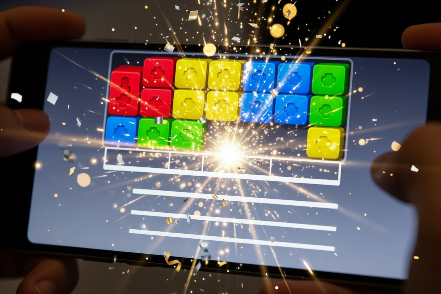 A "COMBO" notification prominently displayed on the screen after clearing multiple lines at once, indicating a high-scoring play in Block Blast. - block blast unblocked