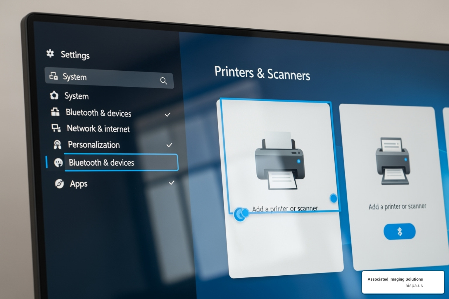 Windows "Printers & Scanners" settings screen - download drivers for sharp ar 6020