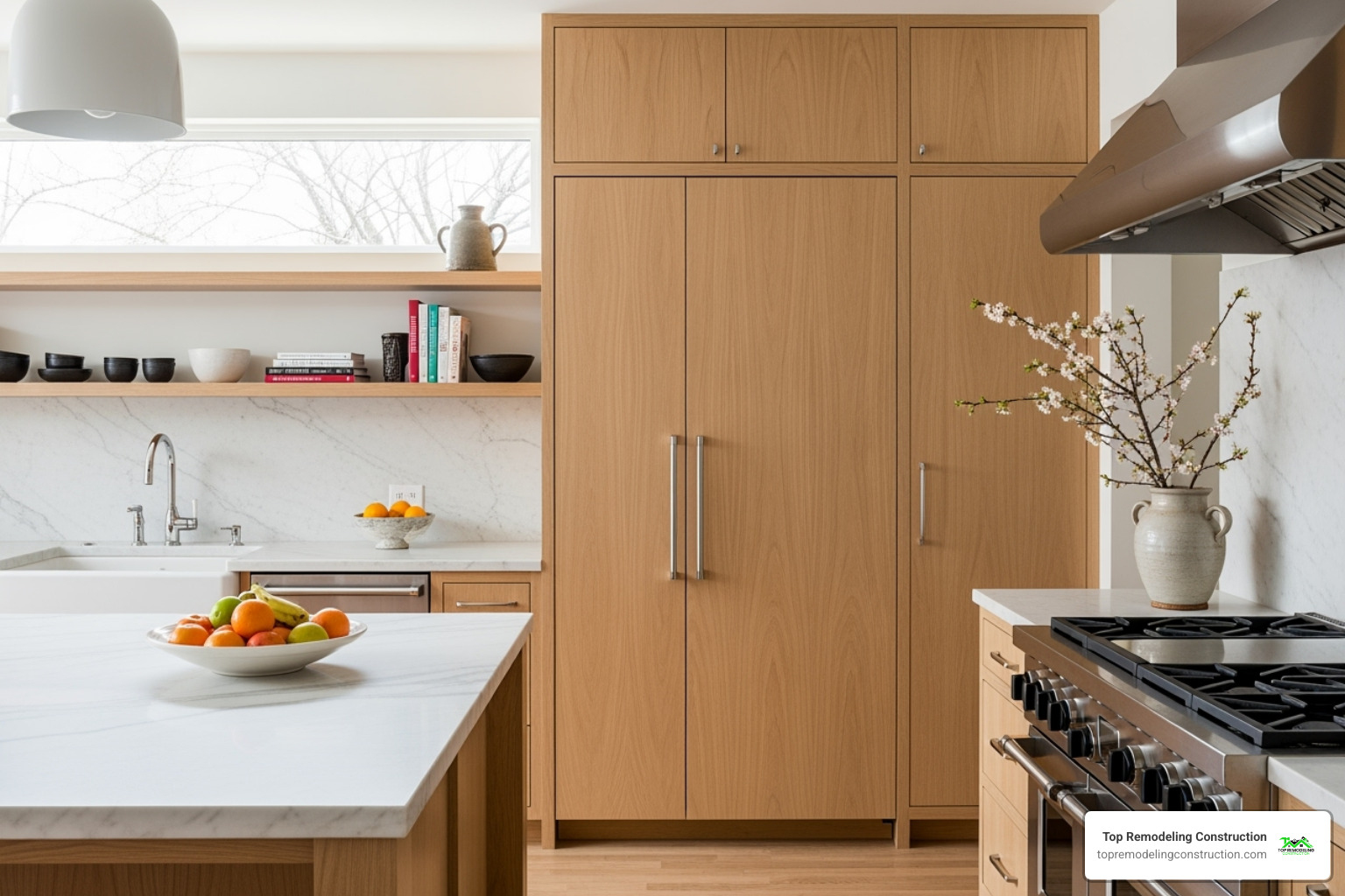 finished, panel-ready refrigerator that blends perfectly with the surrounding custom cabinets - built in refrigerator installation finished, panel-ready refrigerator that blends perfectly with the surrounding custom cabinets - built in refrigerator installation