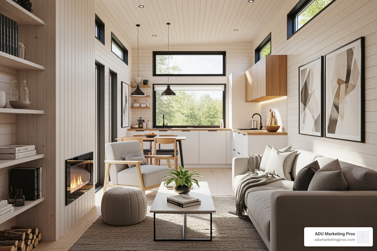 The Vesta 32 model by California Tiny House, showcasing its spacious and modern interior - tiny house builders california The Vesta 32 model by California Tiny House, showcasing its spacious and modern interior - tiny house builders california