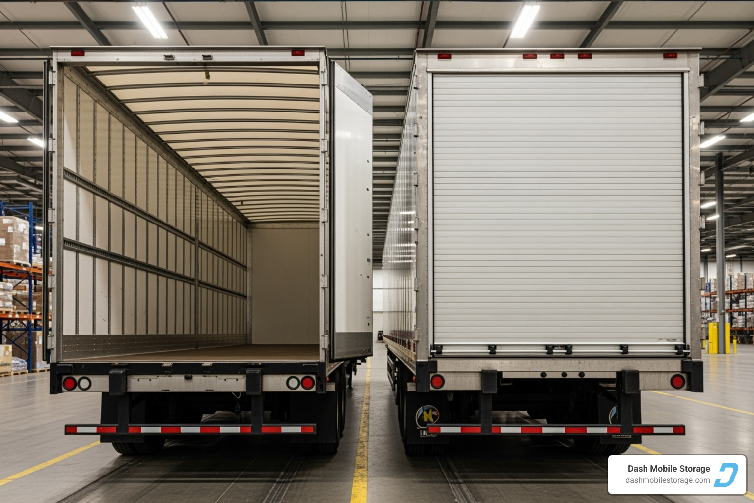 difference between a swing door and a roll-up door on a semi-trailer - semi trailers for storage
