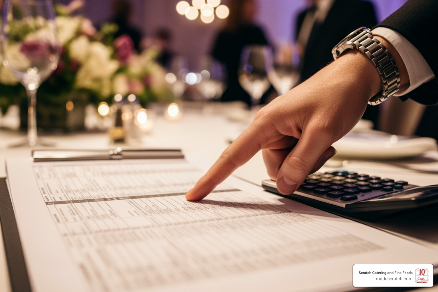 Sample catering quote highlighting different cost items - catering services DFW Sample catering quote highlighting different cost items - catering services DFW