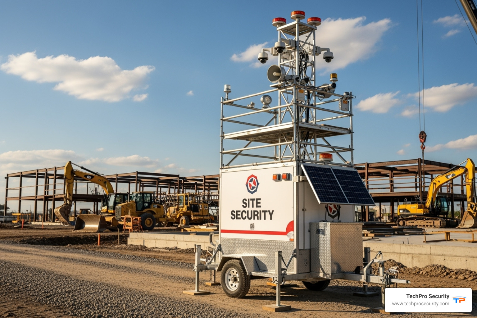 mobile security camera tower - who is responsible for construction site security