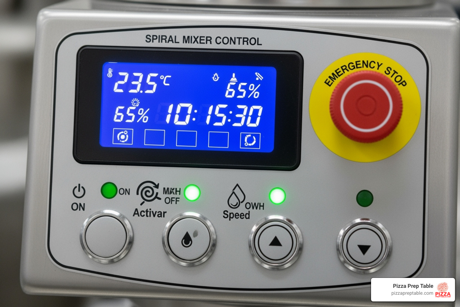 digital control panel on a modern spiral mixer - spiral mixers digital control panel on a modern spiral mixer - spiral mixers