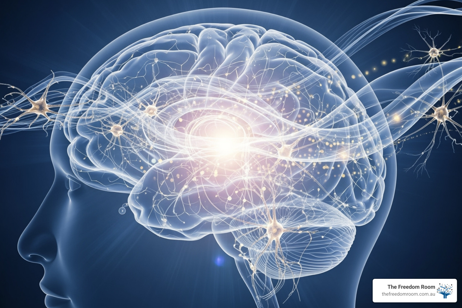A serene image of brain pathways, illustrating the complex interplay of neurochemicals and how they are affected by both anxiety and substance use - anxiety and addiction treatment A serene image of brain pathways, illustrating the complex interplay of neurochemicals and how they are affected by both anxiety and substance use - anxiety and addiction treatment
