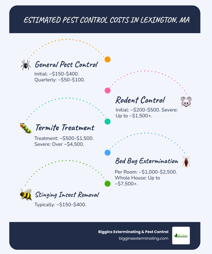 Infographic detailing average pest control costs for common pests, including a wide range for each - Exterminators Lexington infographic infographic-line-5-steps-blues-accent_colors Infographic detailing average pest control costs for common pests, including a wide range for each - Exterminators Lexington infographic infographic-line-5-steps-blues-accent_colors