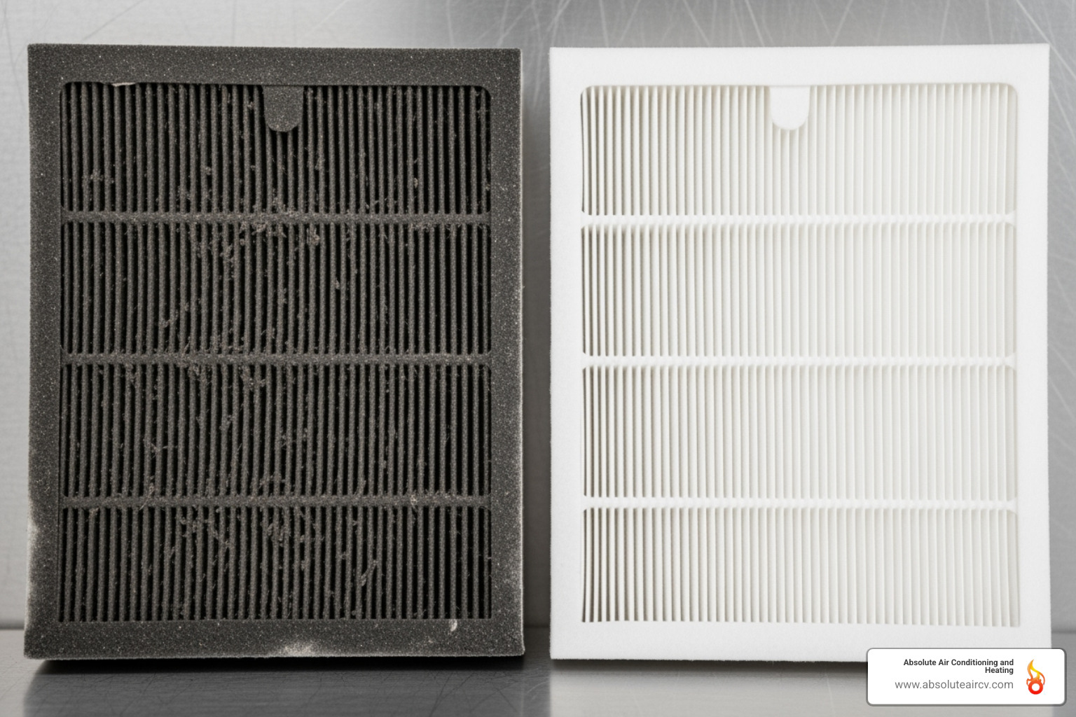 dirty mini split filter next to a clean filter - mini split troubleshooting dirty mini split filter next to a clean filter - mini split troubleshooting