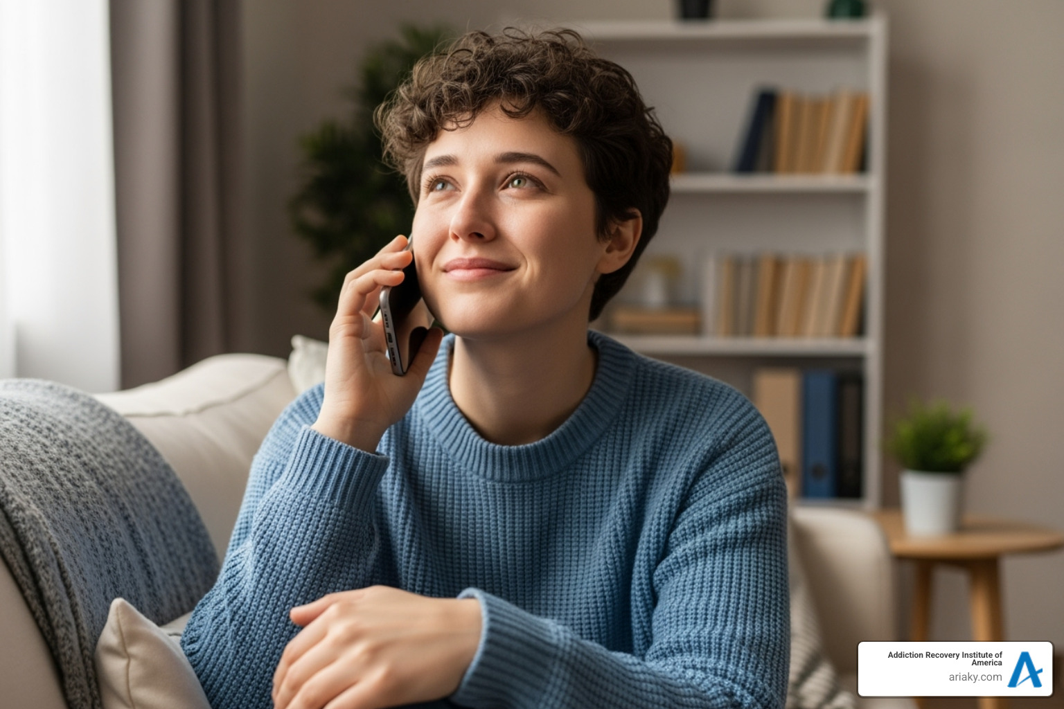 A person making a hopeful phone call - Drug treatment Louisville