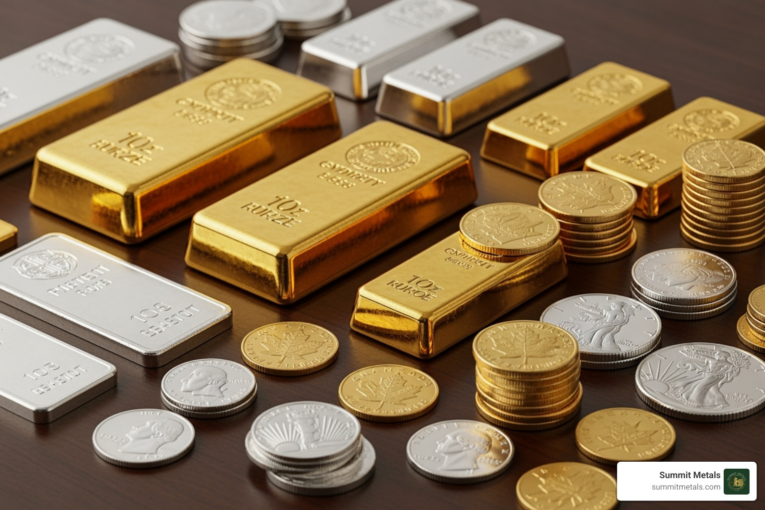 various gold and silver products like coins and bars - is gold or silver more popular