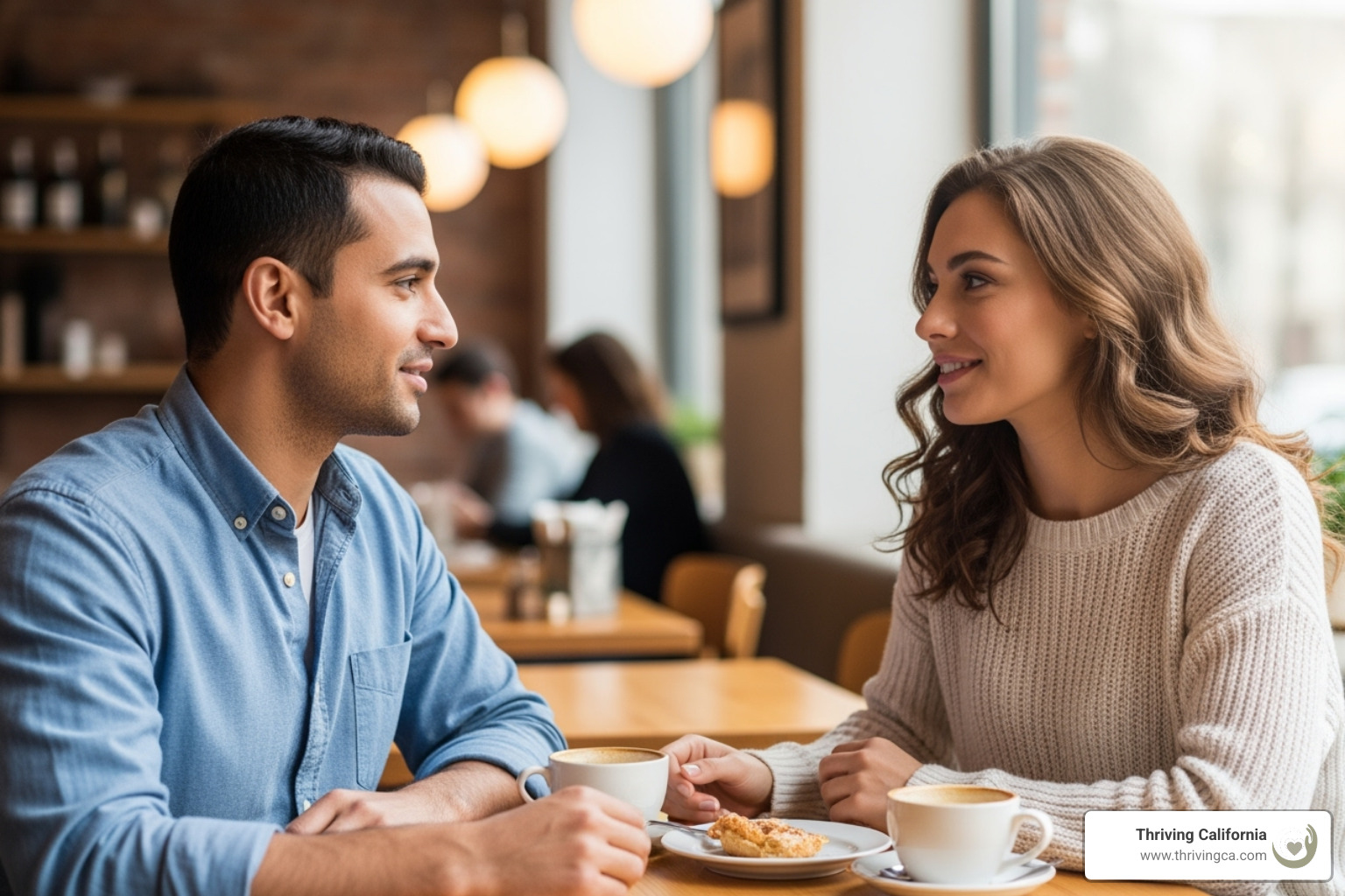couple having a constructive conversation - communication styles in relationships