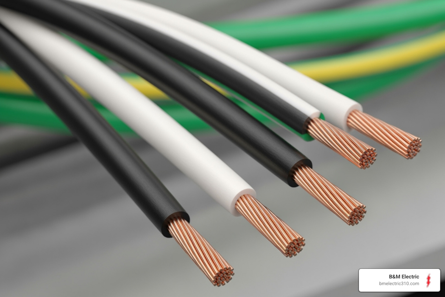 Different colored electrical wires with clear labels indicating their function (Hot, Neutral, Ground) - electrical wiring for homes Different colored electrical wires with clear labels indicating their function (Hot, Neutral, Ground) - electrical wiring for homes