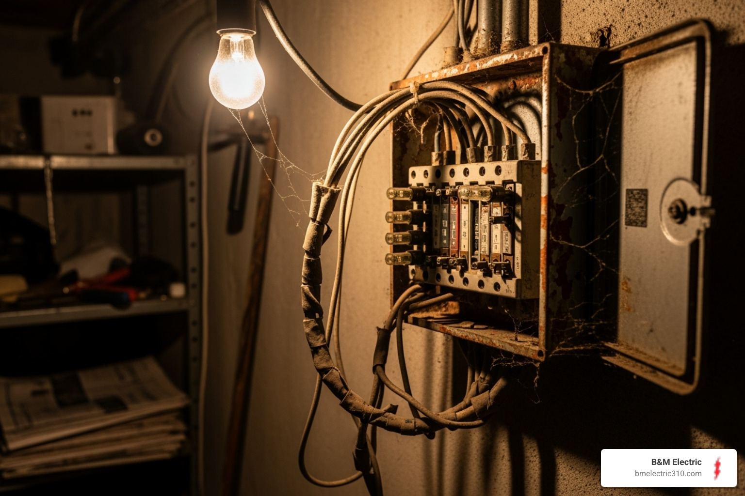 old, outdated fuse box - 200 amp service upgrade
