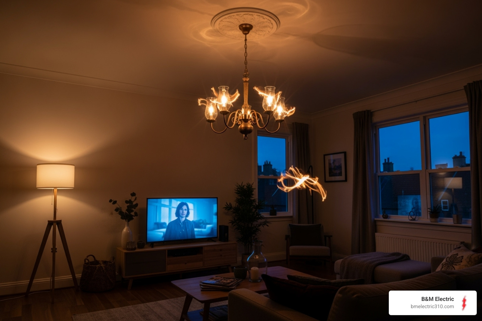 flickering lights in a living room - Electrical Inspection Services Torrance