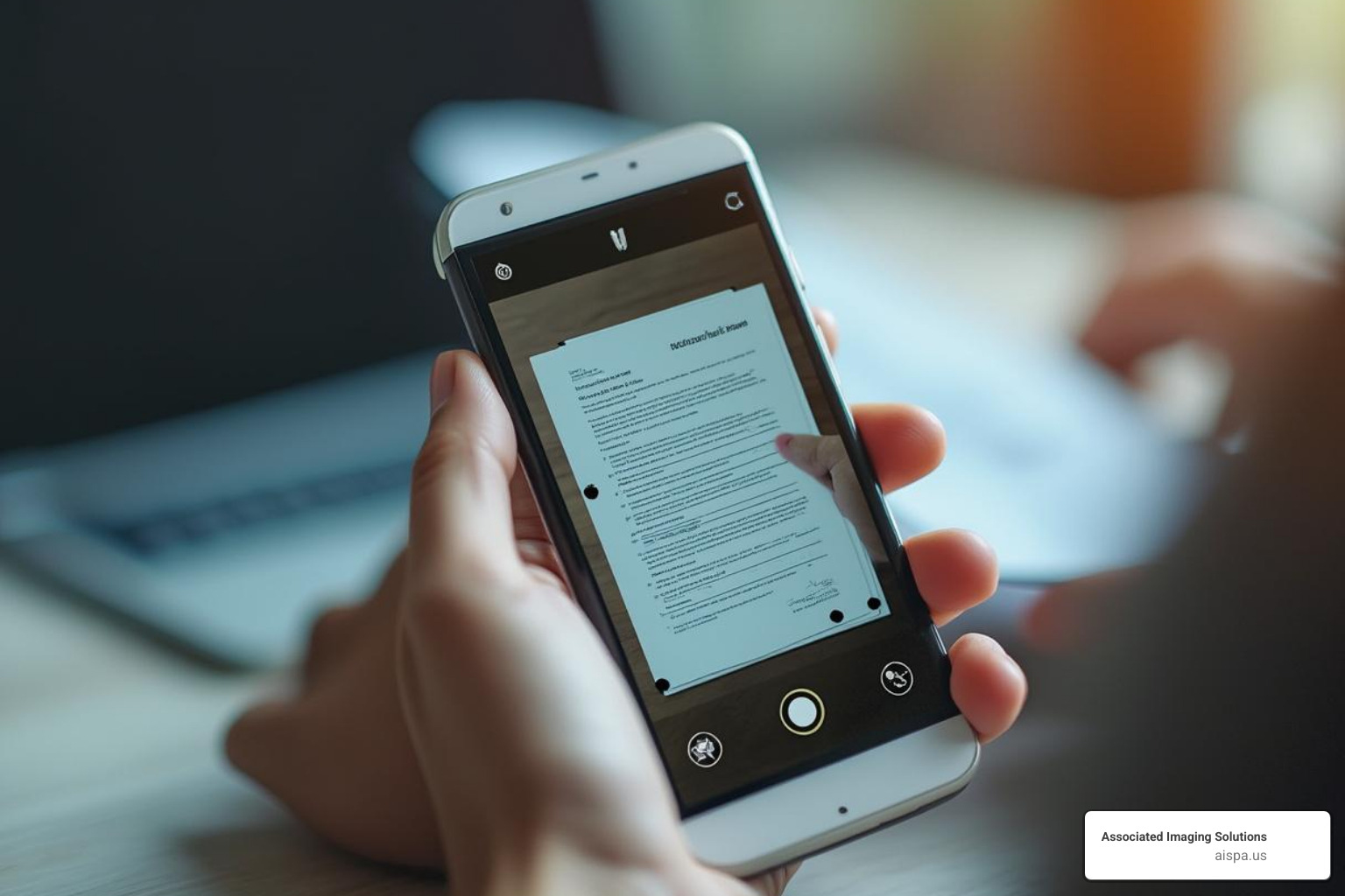 Smartphone scanning a document with an app - how to scan a document and turn it into text