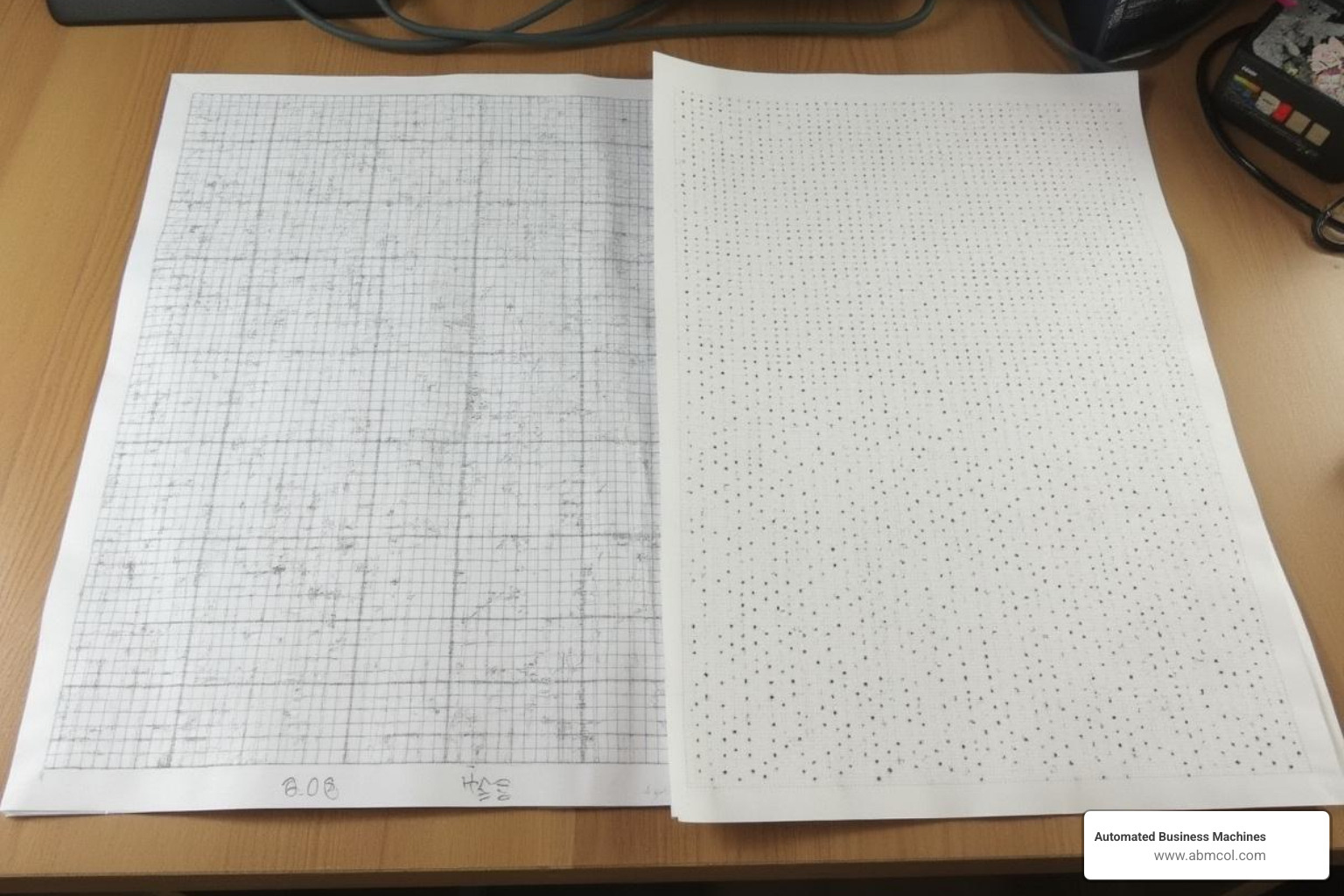 A4 graph paper next to A4 dot grid paper - a4 size writing paper