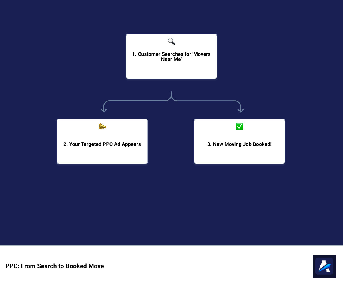 Infographic explaining the flow from a Google search for 