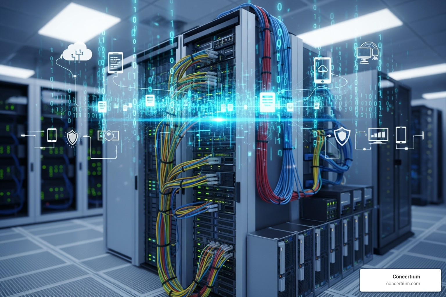 various hardware components like servers, routers, and storage arrays - what is information technology infrastructure