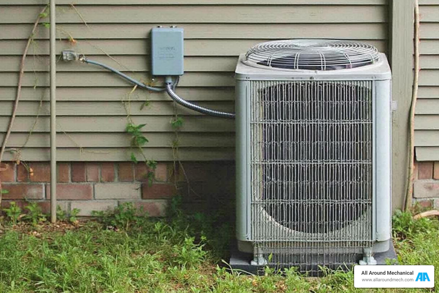 HVAC technician inspecting a heat pump's outdoor unit - heat pump makes noise